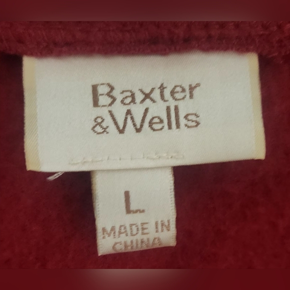 Baxter and Wells Red Winter Embroidered Fleece Vest Size L - Picture 7 of 8